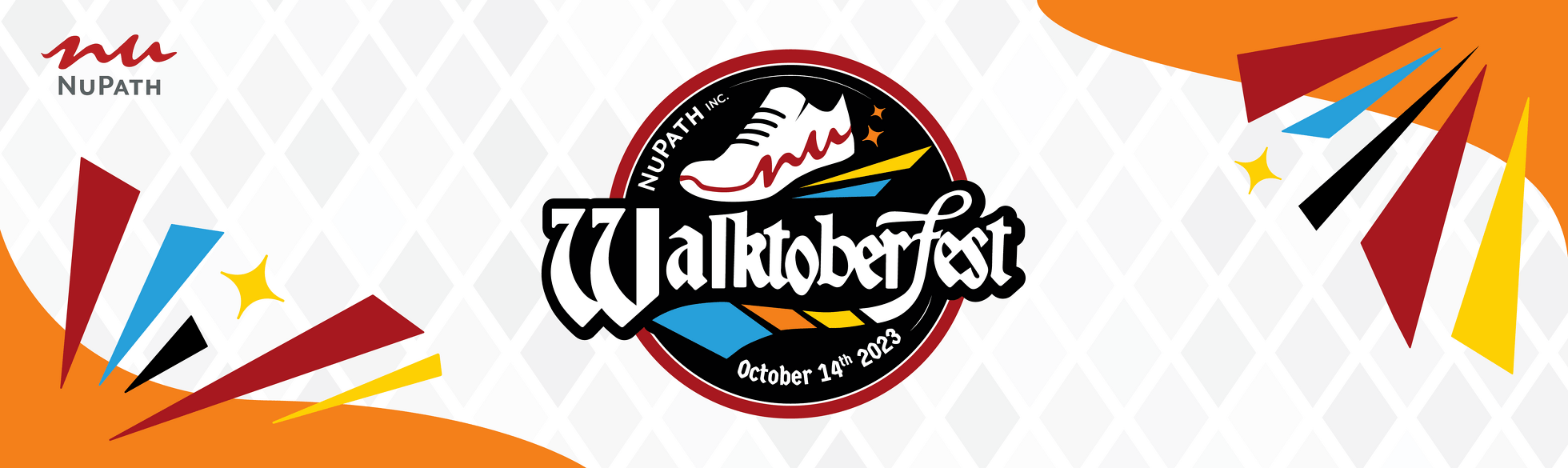 Banner for Nupath's Walktoberfest on October 5th, 2024